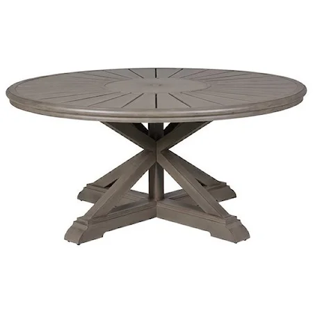 Round Dining Table with Pedestal Base